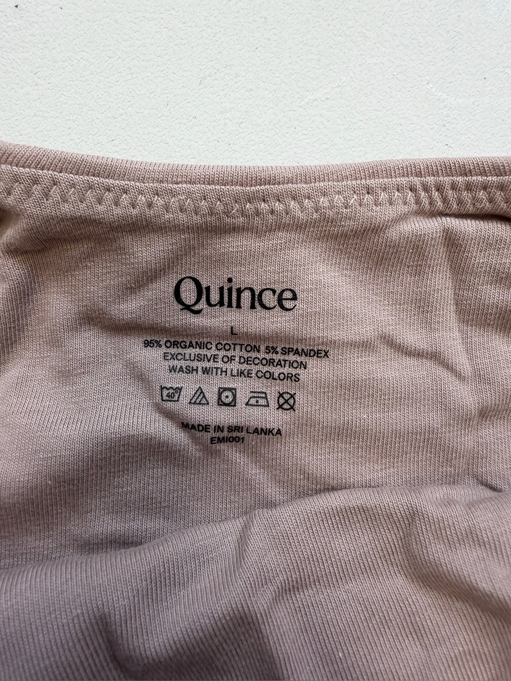 NWOT QUINCE 2 Pack Organic Cotton Tank Bralettes Large Mink 1063 - Picture 9 of 11